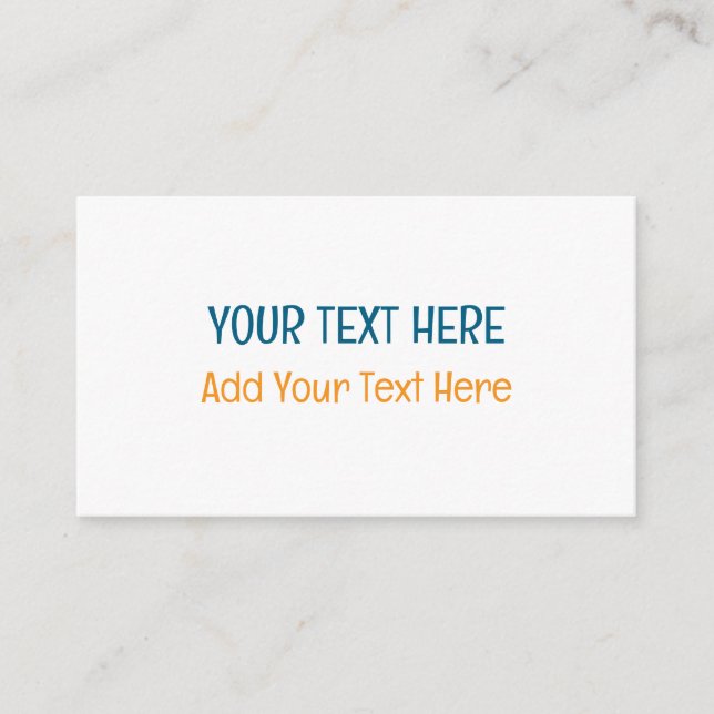 Add Your Own Text Slogan Minimalist Modern Plain Enclosure Card (Front)