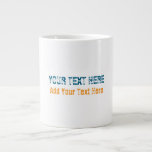 Add Your Own Text Slogan Minimalist Modern Plain Giant Coffee Mug