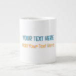 Add Your Own Text Slogan Minimalist Modern Plain Giant Coffee Mug