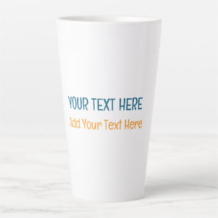 Add Your Own Text Slogan Minimalist Modern Plain Latte Mug