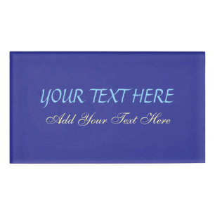 Add Your Own Text Slogan Minimalist Modern Plain Name Tag