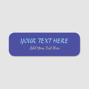 Add Your Own Text Slogan Minimalist Modern Plain Name Tag
