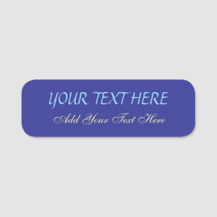 Add Your Own Text Slogan Minimalist Modern Plain Name Tag