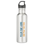Add Your Own Text Slogan Minimalist Modern Plain Stainless Steel Water Bottle
