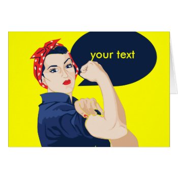 Add Your Own Text To Rosie Riveter by Vintage_Bubb at Zazzle