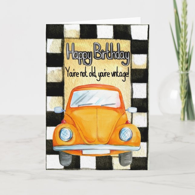 Add Your Own Text: Vintage Birthday Card (Front)