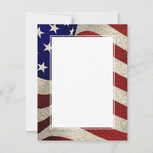 Add Your Own Text Vintage Stars Stripes US Flag Invitation