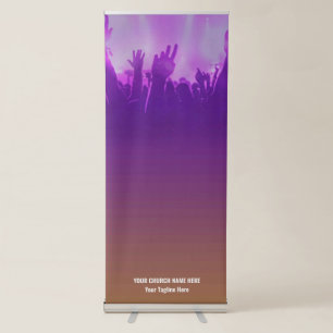 Add Your Own Text Welcome Church  Retractable Banner