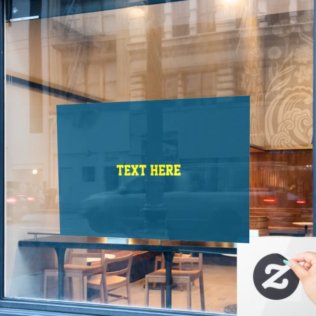 ADD YOUR OWN TEXT WINDOW CLING (Cafe Window)