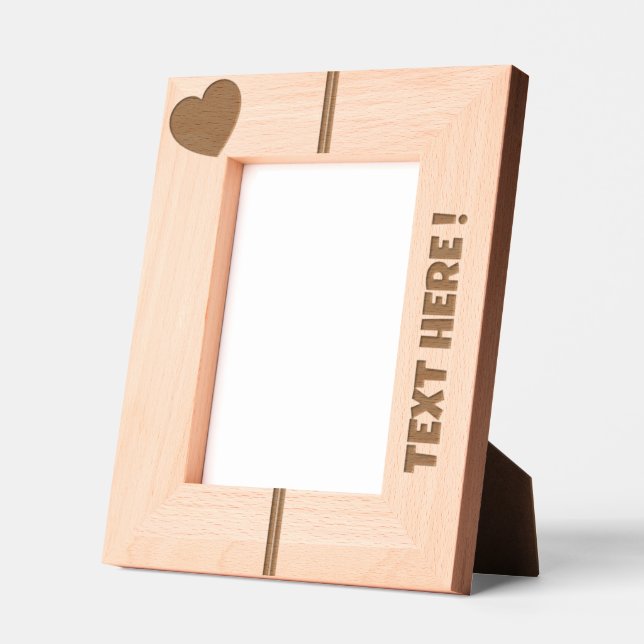 ADD YOUR OWN TEXT wooden Engraved Frames (Left)