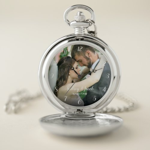 Add Your Own Wedding Photo Custom Pocket Watch