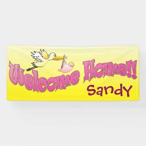 Add your own welcome home banner yellow