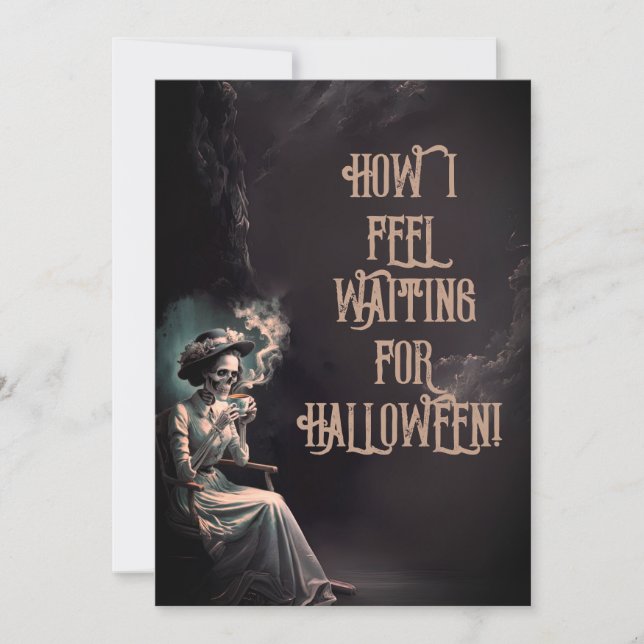 Add Your Own Words Funny Halloween Holiday Card  (Front)