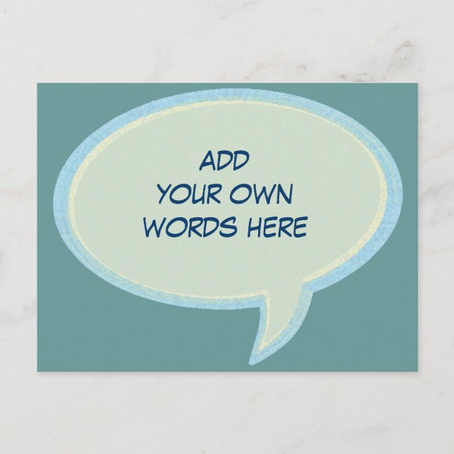 add your own words here postcard (Front)