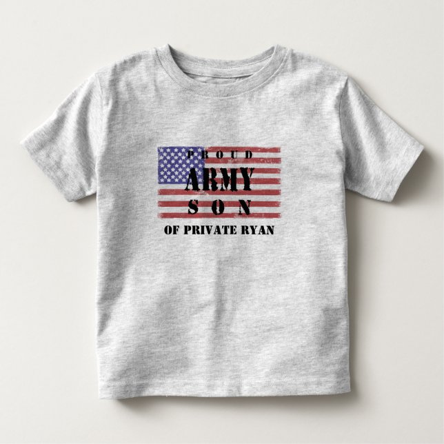 Add Your Parent's Name Proud Army Son Shirt (Front)