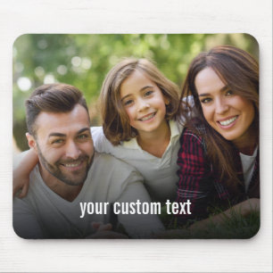Add your personal Photo and text or name Mouse Pad