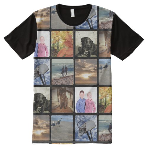 Add Your Personalized Photo Collage Print All Over All_Over_Print T_Shirt