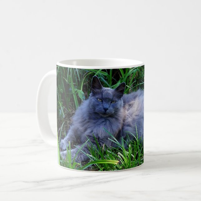 Add Your Pet Cat Photo Coffee Mug (Front Left)