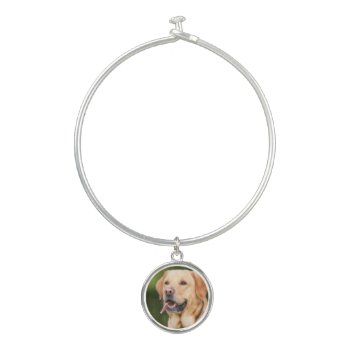 Add Your Pet Dog Favourite Photograph  Bangle Bracelet by RWdesigning at Zazzle