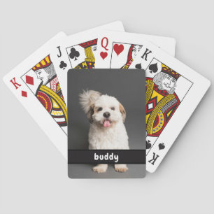 Add Your Pet Photo and Name Classic Playing Cards