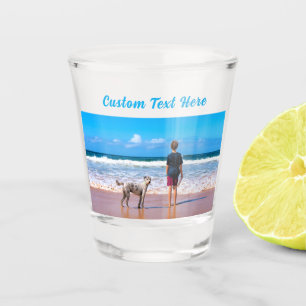 Add Your Pet Photo Shot Glass Personalized Text