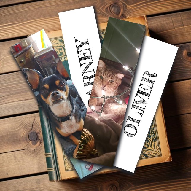 Add your Pet Photos and Names to these Bookmarks (Creator Uploaded)