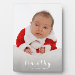 Add Your Photo 1st Christmas Plaque