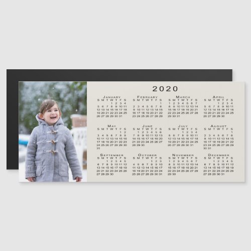 Add Your Photo 2020 Calendar on Beige