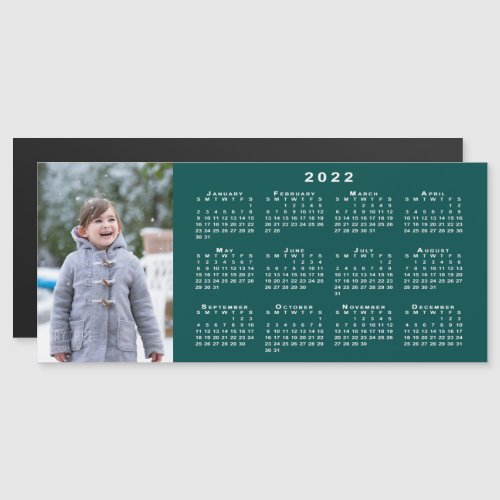 Add Your Photo 2022 Calendar on Teal Magnet