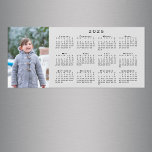 Add Your Photo 2025 Calendar on Gray Magnet<br><div class="desc">Keep someone you love nearby with a modern, custom 2025 calendar magnetic card. Replace the sample photo with your own in the sidebar. Beside it is a small black calendar on a gray background. Makes a great personalized stocking stuffer. Includes an envelope for easy sending (or get it without one...</div>