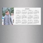 Add Your Photo 2025 Calendar on White Magnet<br><div class="desc">Keep someone you love nearby with a modern, custom 2025 calendar magnetic card. Replace the sample photo with your own in the sidebar. Beside it is a small black calendar on a white background. Makes a great personalized stocking stuffer. Includes an envelope for easy sending (or get it without one...</div>