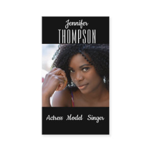 Add your Photo , Actress, Singer, Model Business Card