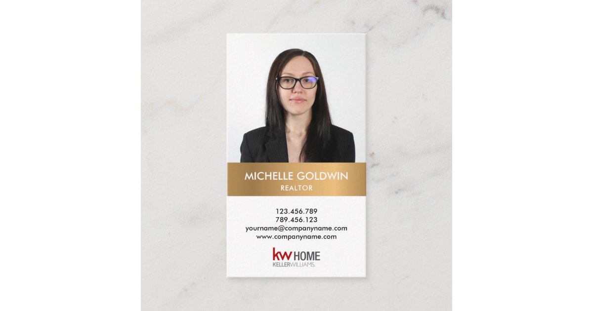 Add Your Photo And Logo Real Estate Professional Business Card Zazzle Com