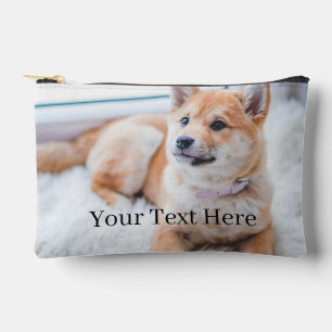 Add Your Photo and Text 2 Sided Customized Accessory Pouch