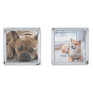 Add Your Photo and Text 2 Sided Customized Cufflinks