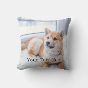 Add Your Photo and Text 2 Sided Customized Throw Pillow