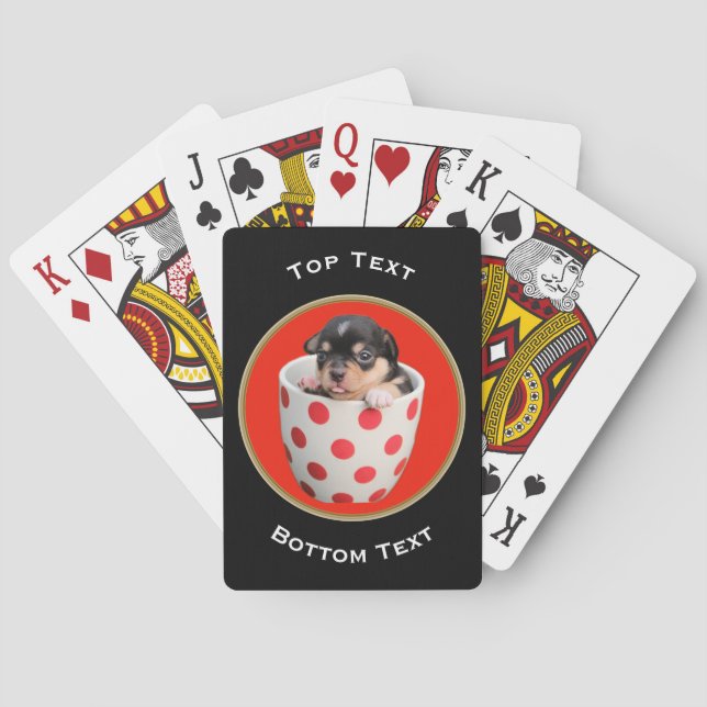 Add Your Photo and Text Custom Poker Cards (Back)