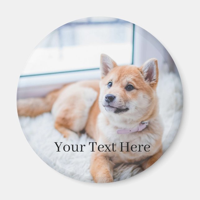 Add Your Photo and Text Customized Magnet (Front)