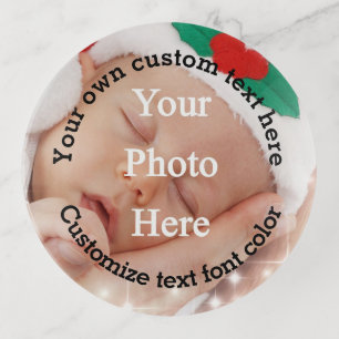Add your photo and text template trinket tray