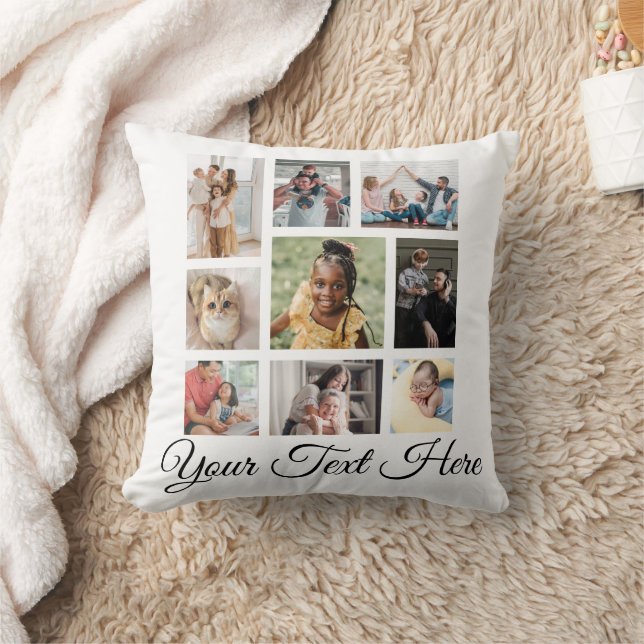 Add your photo and Text  Throw Pillow (Blanket)