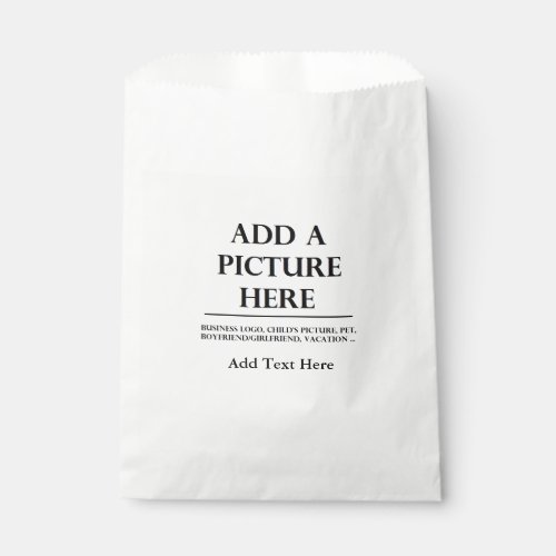 Add Your Photo and Text to these Favor Bag