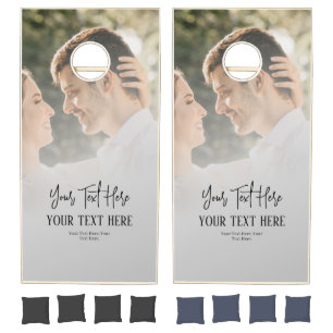 Add your photo and Text wedding Cornhole Set