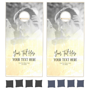Add your photo and Text wedding Cornhole Set