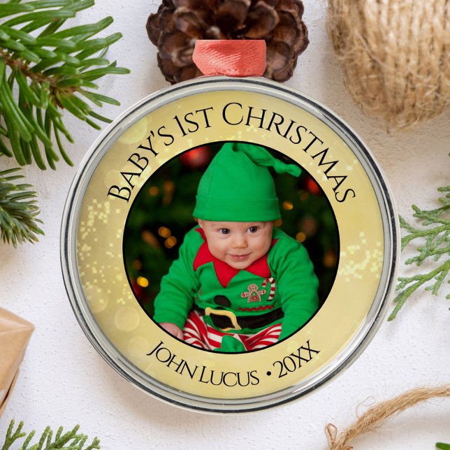 Add Your Photo (Baby's 1st Christmas) Ornament (Creator Uploaded)