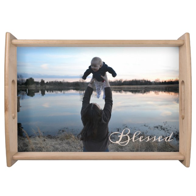 Add Your Photo Beloved Mother's Day Serving Tray (Front)