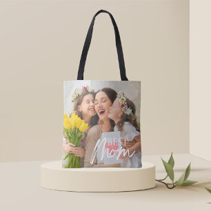ADD YOUR PHOTO BEST MOM TOTE BAG