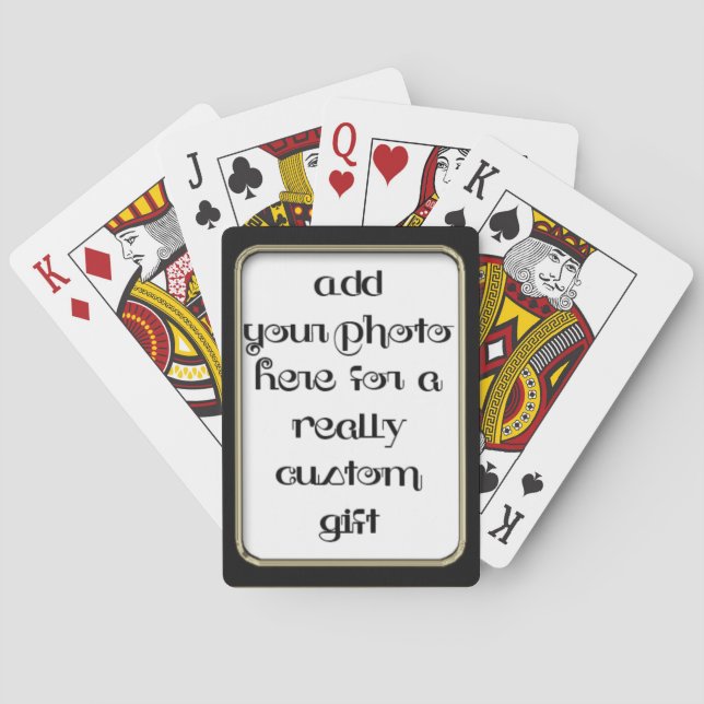 Add Your photo Black Frame Bicycle® Play Poker Cards (Back)