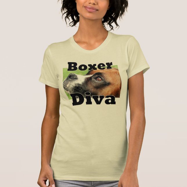 ADD YOUR PHOTO Boxer DIVA T-Shirt (Front)