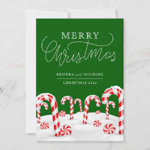 ADD YOUR PHOTO Candy Cane Forest Invitation
