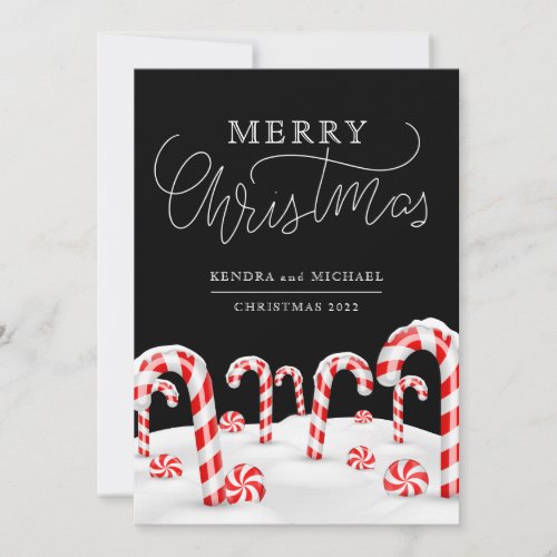 ADD YOUR PHOTO  Candy Cane Forest Invitation